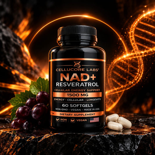 NAD+ Resveratrol 1500 mg – 60 Softgels | Energía y Vitalidad Celular